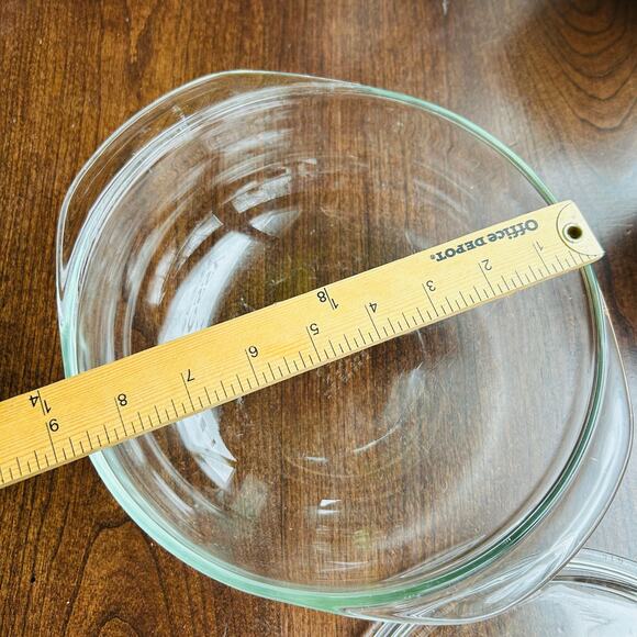Vintage PYREX Originals Clear Dome Lid w Knob 2 QT Casserole dish bowl 024 - Picture 10 of 10